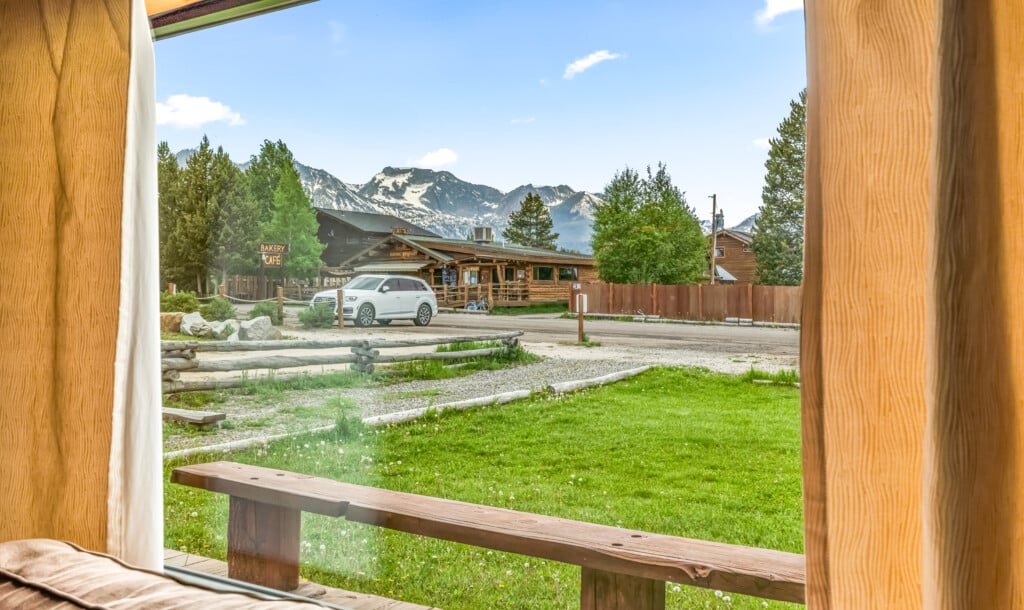 View from Wall Street Cabin toward Sawtooth Mountains