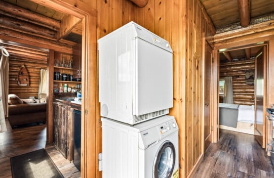 Washer and dryer inside Wall Street Cabin
